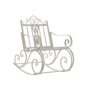 Mecedora DKD Home Decor Metal Aluminio Blanco (63 x 89 x 92 cm)