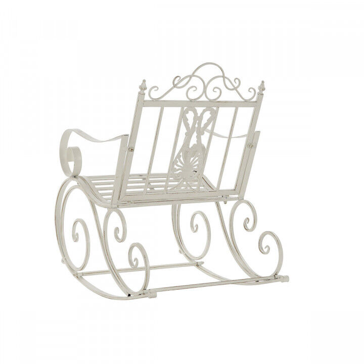 Sedia a Dondolo DKD Home Decor Metallo Alluminio Bianco (63 x 89 x 92 cm)