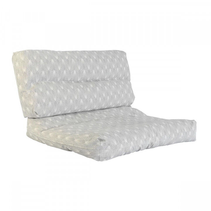 Kussen DKD Home Decor Voor op de grond Wit Groen Lichtgrijs Bamboe Aluminium 120 x 80 x 16 cm