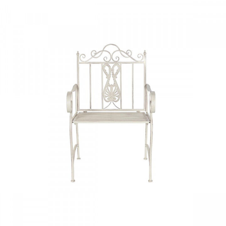 Chaise de jardin DKD Home Decor Blanc Métal 63,5 x 52 x 98 cm
