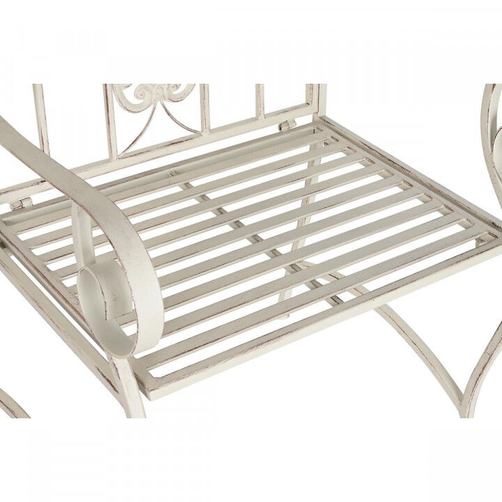 Sedia da giardino DKD Home Decor Bianco Metallo 63,5 x 52 x 98 cm