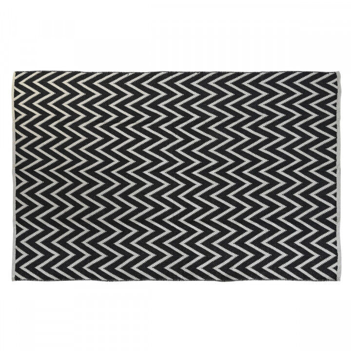Teppich DKD Home Decor Zick-Zack zweifarbig Urban (120 x 180 x 1 cm)