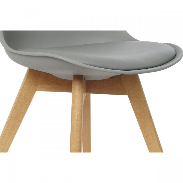 Stoel DKD Home Decor Bruin Grijs Natuurlijk Schuim Polypropyleen beukenhout Polyurethaan 48 x 55 x 83 cm