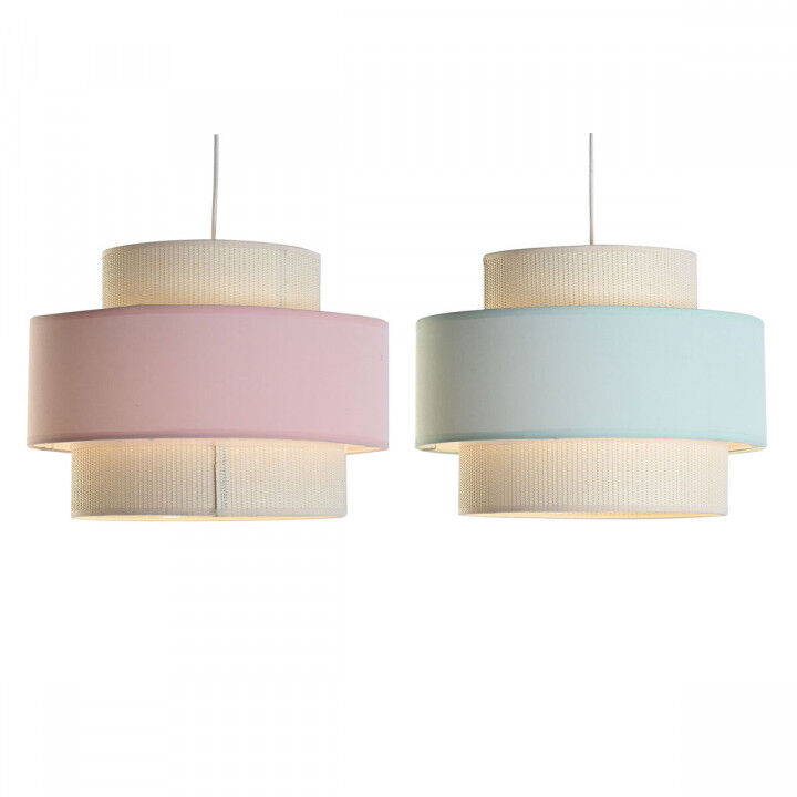 Plafondlamp DKD Home Decor 40 x 40 x 30 cm Groen Licht Roze 50 W (2 Stuks)