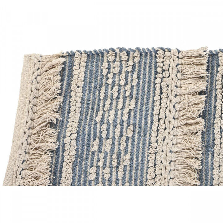 Carpet DKD Home Decor 180 x 120 x 2 cm Blue Cotton White Boho
