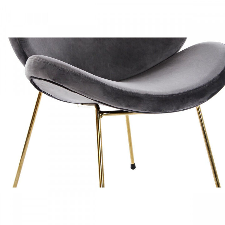 Chair DKD Home Decor Black Golden Polyester Metal 62 x 58 x 73 cm