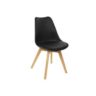 Silla DKD Home Decor Negro 48 x 55 x 83 cm