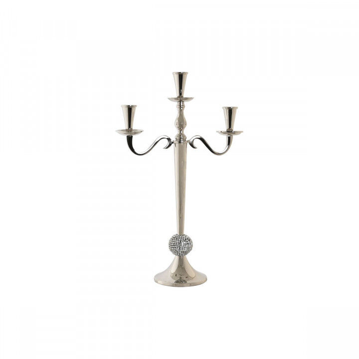 Kerzenleuchter DKD Home Decor 30 x 12 x 46 cm Silberfarben Aluminium Verchromt