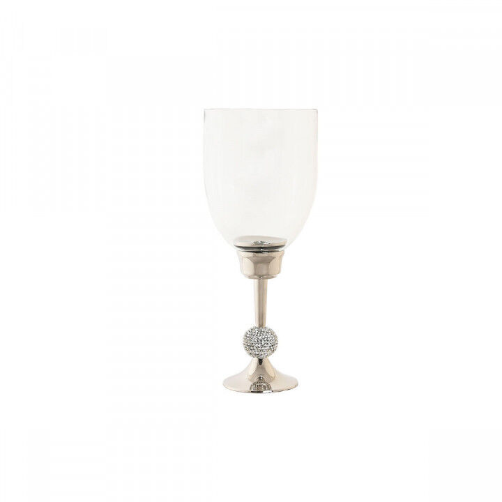 Portacandele DKD Home Decor 16 x 16 x 41 cm Argentato Alluminio Acrilico