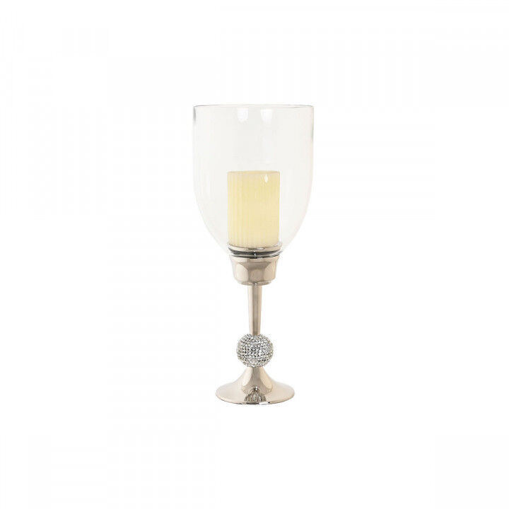 Portacandele DKD Home Decor 16 x 16 x 41 cm Argentato Alluminio Acrilico