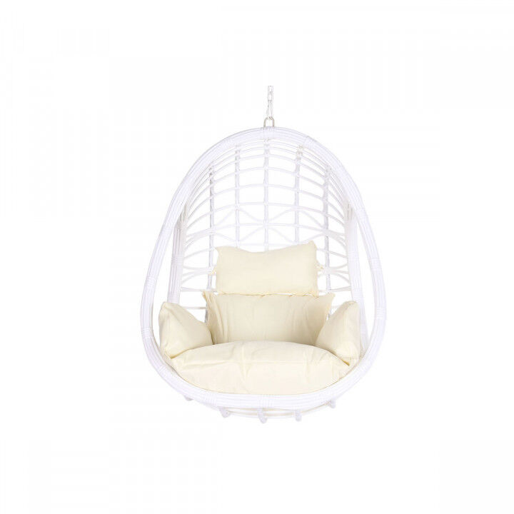 Hangende tuinstoel DKD Home Decor 90 x 70 x 110 cm Metaal Synthetische rotan Wit