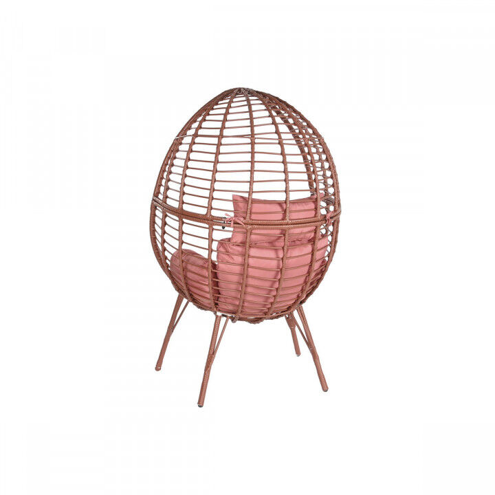 Gartenstuhl DKD Home Decor 90 x 65 x 151 cm Metall Terrakotta Synthetischer Rattan