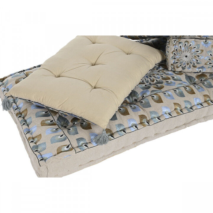 Gartenstuhl DKD Home Decor Blau Beige 155 x 76 x 65 cm 150 x 76 x 20 cm