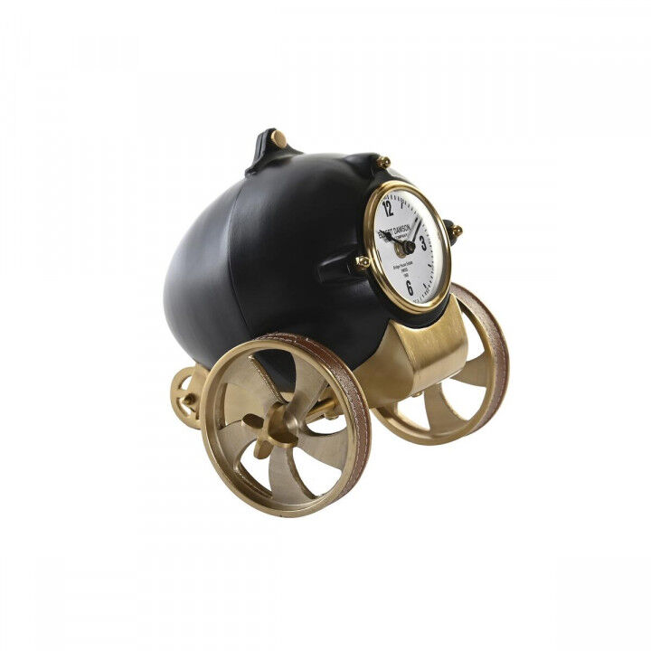 Horloge de table DKD Home Decor Noir Doré Colonial