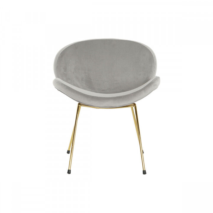 Chaise DKD Home Decor Doré Gris clair 62 x 58 x 73 cm