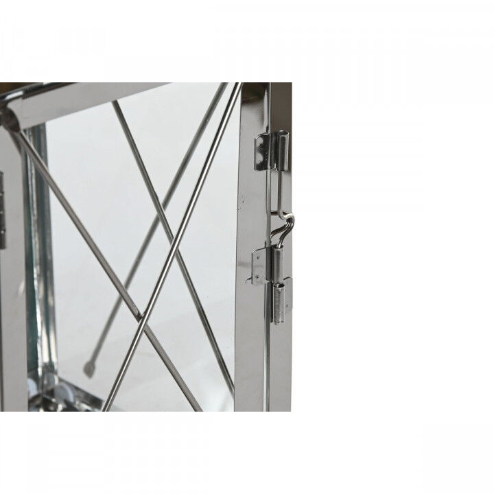 Laternen-Set DKD Home Decor Schwarz Kristall Stahl Moderne Verchromt 18 x 18 x 43 cm (2 Stücke)