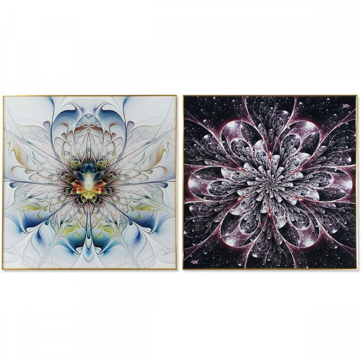 Schilderij DKD Home Decor Aluminium Hout MDF 80 x 3 x 80 cm