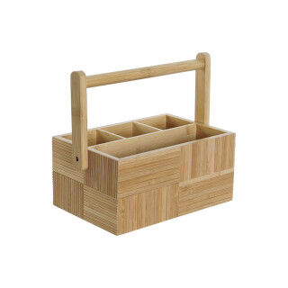 Bestekmand DKD Home Decor Natuurlijk Bamboe 27 x 16,5 x 11,5 cm
