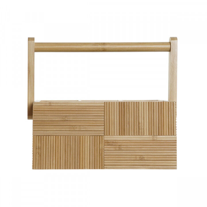 Cutlery basket DKD Home Decor Natural Bamboo 27 x 16,5 x 11,5 cm