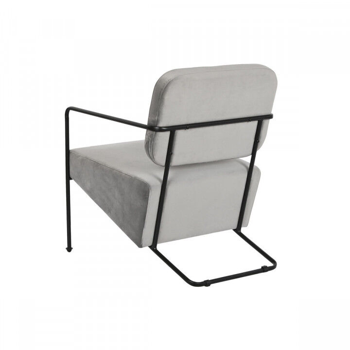 Siège DKD Home Decor Gris Métal 62 x 76 x 76 cm 55 x 71 x 72 cm