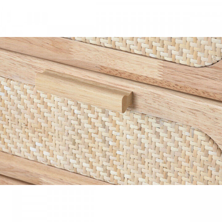 Cassettiera Home ESPRIT Naturale Metallo Legno d'albero della gomma 40 x 30 x 78 cm