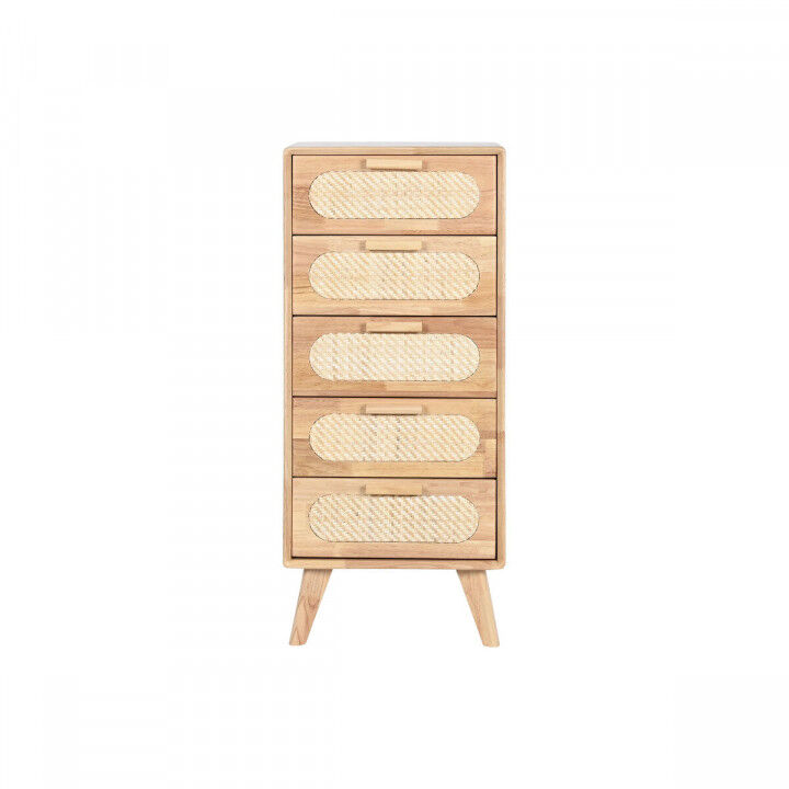 Cajonera Home ESPRIT Natural Metal Madera de caucho 40 x 30 x 78 cm