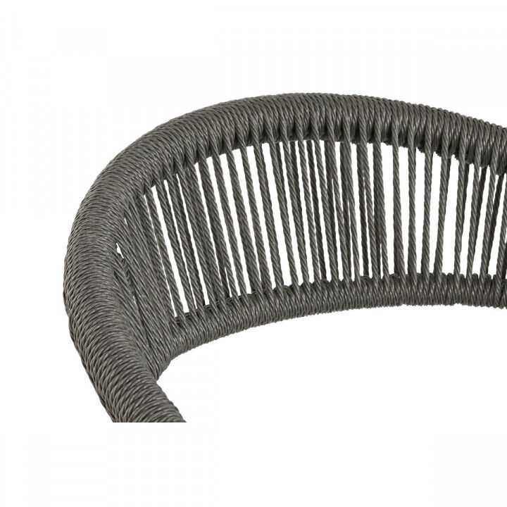 Trädgårdsstol Home ESPRIT Zwart Donker grijs Aluminium Rotan 56 x 60 x 78 cm