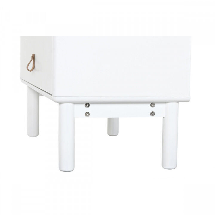 Cassettiera Home ESPRIT Bianco Naturale polipropilene Legno MDF 80 x 40 x 117 cm