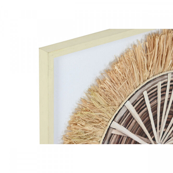 Canvas Home ESPRIT Wit Natuurlijk Boho 60 x 3 x 60 cm (2 Stuks)