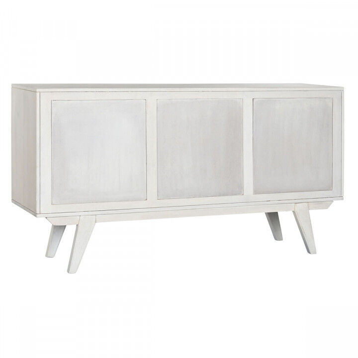 Aparador Home ESPRIT Blanco Ratán Madera de mango 155 x 40 x 80 cm