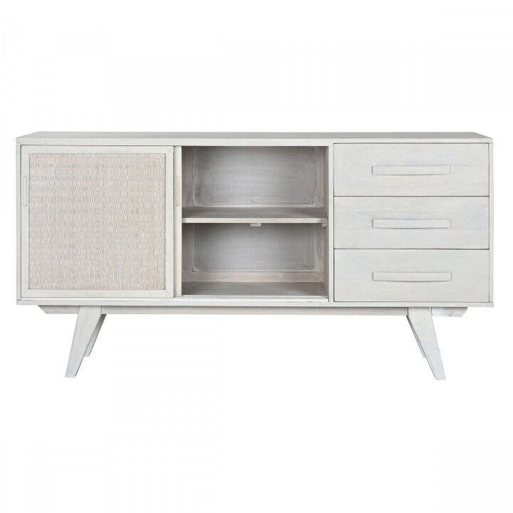 Dressoir Home ESPRIT Wit Rotan Mangohout 155 x 40 x 80 cm