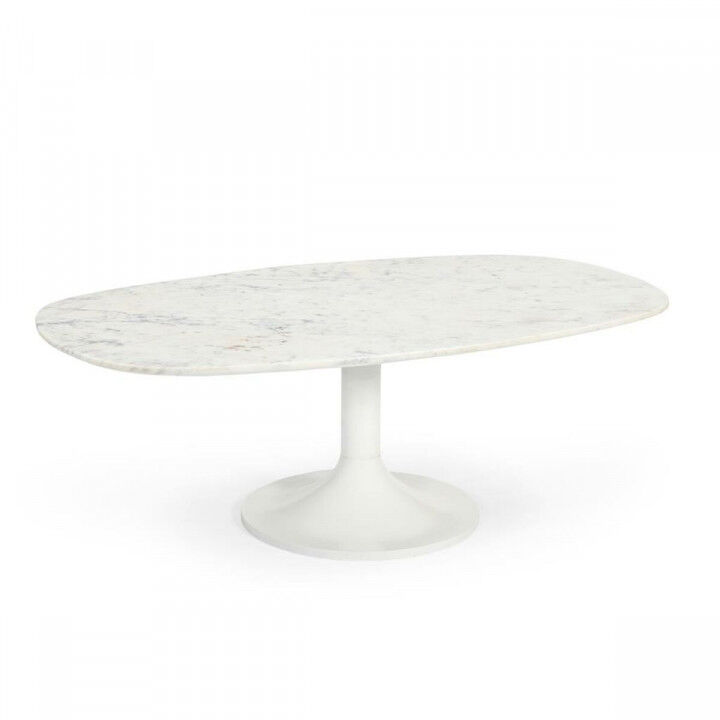 Centre Table Home ESPRIT White Metal Marble 120 x 70 x 39 cm