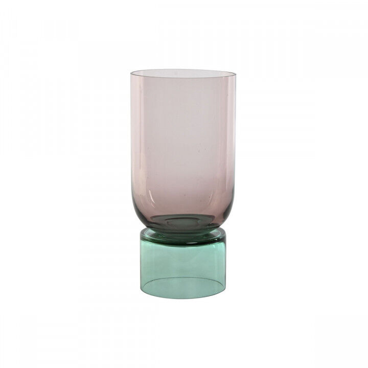 Vase Home ESPRIT zweifarbig Kristall 15 x 15 x 32 cm