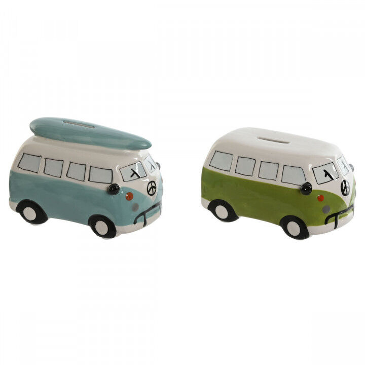 Spaarpot Home ESPRIT Dolomite Bus 16 x 10 x 11 cm (2 Stuks)