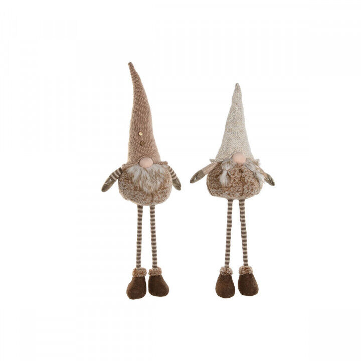 Kerstversiering Home ESPRIT Bruin Beige Kabouter 30 x 18 x 65 cm (2 Stuks)