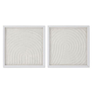 Jeu de 2 tableaux Home ESPRIT Papier Verre 35 x 2 x 35 cm