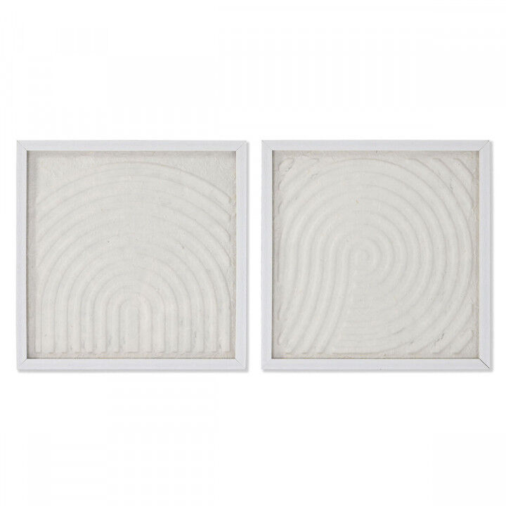 Jeu de 2 tableaux Home ESPRIT Papier Verre 35 x 2 x 35 cm