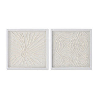 Juego de 2 cuadros Home ESPRIT Papel Cristal 35 x 2 x 35 cm