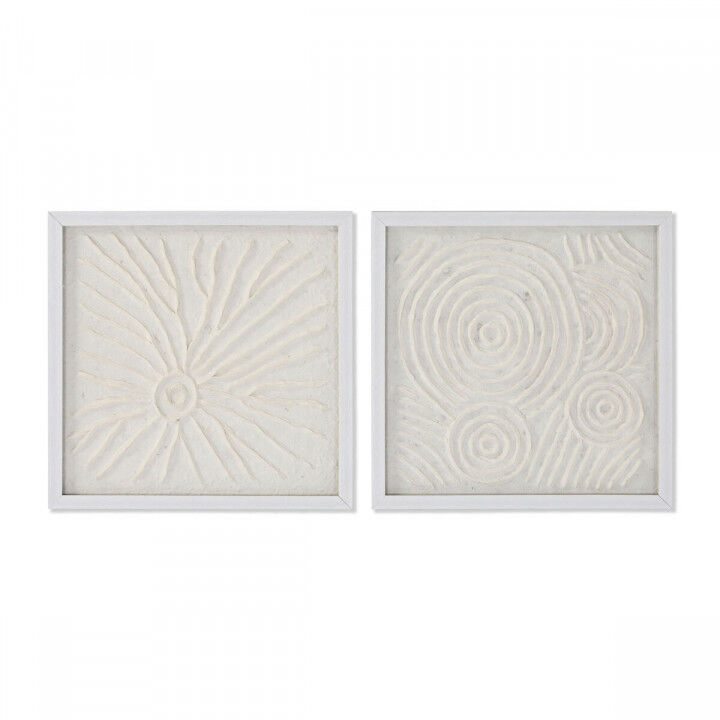 Jeu de 2 tableaux Home ESPRIT Papier Verre 35 x 2 x 35 cm