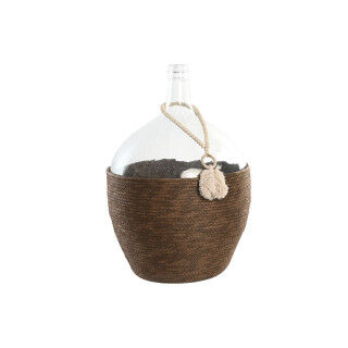 Vaso Home ESPRIT Trasparente Marrone scuro Cristallo Coloniale 37 x 37 x 55 cm