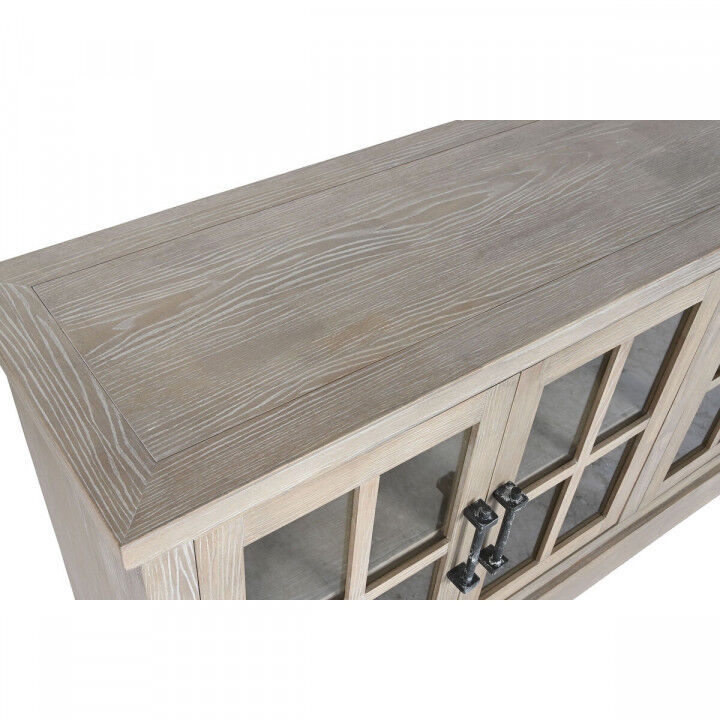 Aparador Home ESPRIT Natural Madera Cristal 180 x 40 x 82 cm