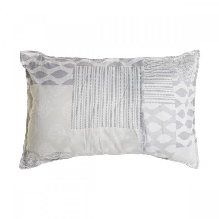 Coussin DKD Home Decor Beige Gris Polyester Patchwork 60 x 10 x 40 cm