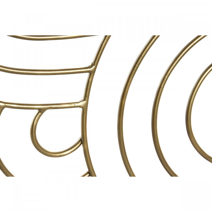 Decoración de Pared DKD Home Decor Dorado Plateado Abstracto Oriental 61 x 1 x 61 cm (2 Unidades)