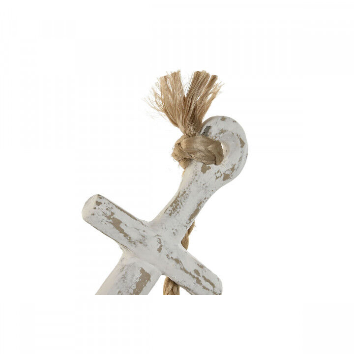 Figura Decorativa Home ESPRIT Blanco Ancla Mediterráneo Decapé 31 x 7,5 x 40 cm