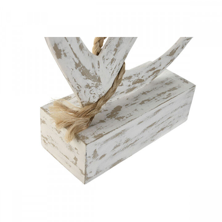 Statua Decorativa Home ESPRIT Bianco Ancora Mediterraneo Decapaggio 31 x 7,5 x 40 cm
