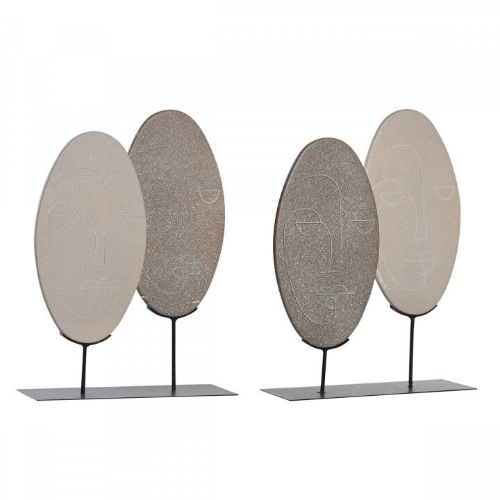 Figurine Décorative DKD Home Decor Beige Marron Clair Moderne 27 x 8 x 35,5 cm (2 Unités)