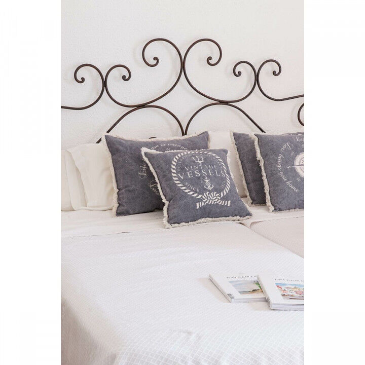 Cuscino DKD Home Decor Azzurro Bianco Frange Mediterraneo Marino 45 x 10 x 45 cm (2 Unità)