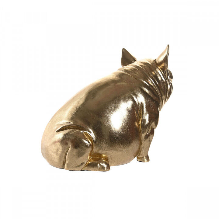 Figura Decorativa DKD Home Decor Cobre Dorado Cerdo 18,5 x 10,5 x 14 cm (2 Unidades)
