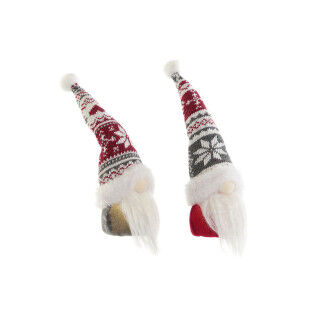Adorno Navideño DKD Home Decor Multicolor Gnomo 7 x 7 x 25 cm (2 Unidades)