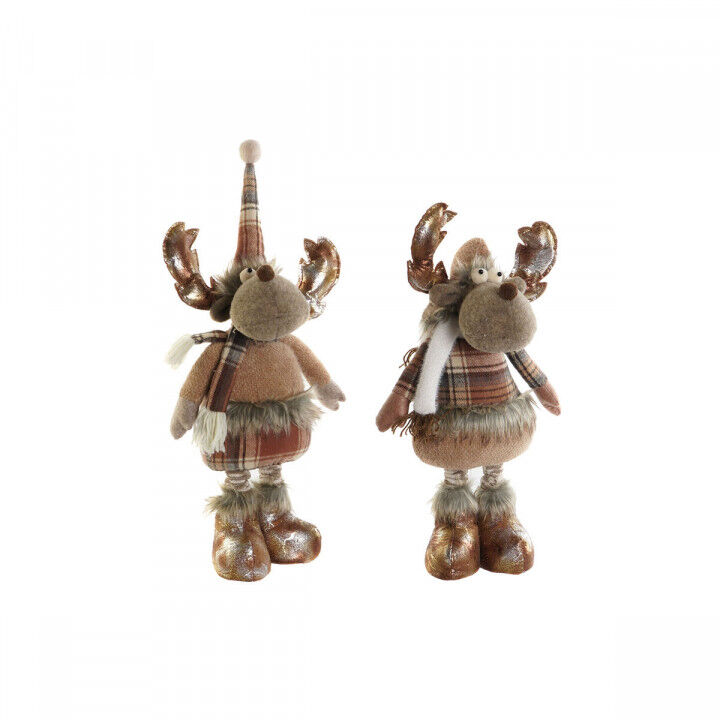 Kerstversiering DKD Home Decor Bruin Rendier 18 x 17 x 48 cm (2 Stuks)